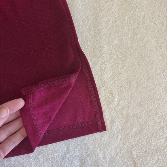 Vintage 90s Liz Baker Lycra Top Dark Rose Fuchsia Hombre Women's Top Size XL - Picture 5 of 12